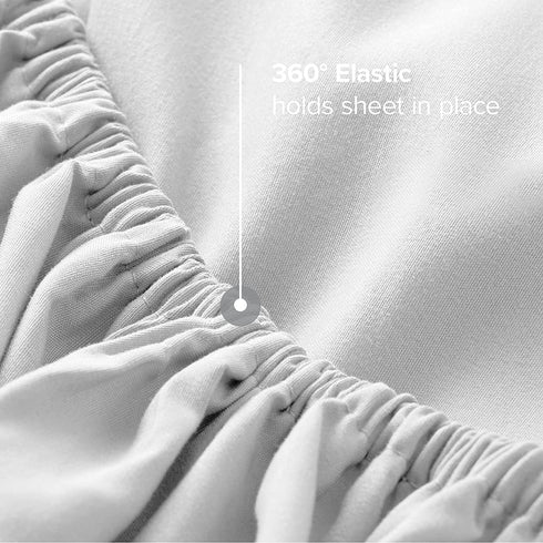Bare Home Fitted Bottom Sheet California King - Premium 1800 Microfiber - Ultra-Soft Wrinkle Free - Deep Pocket - Cal King Fitted Sheet (California King, White)