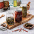 Wide-Mouth Glass Mason Jars, 32-Ounce (4-Pack) Glass Canning Jars with Silver Metal Airtight Lids and Bands with Chalkboard Labels, for Canning, Preserving, Meal Prep, Overnight Oats, Jam, Jelly,