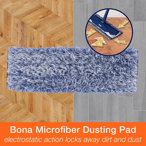 Bona Premium Microfiber Floor Mop, Includes Microfiber Cleaning Pad and Microfiber Dusting Pad