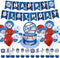 32 Pcs Dodgers Theme Birthday Party Decorations,Party Supply Set for Kids with 1 Happy Birthday Banner Garland , 13 Cupcake Toppers, 18 Balloons for Los Angeles Party Decorations