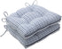 Pillow Perfect Outdoor/Indoor Austin Nash Lapis Chair Pads, 15.5" x 16", Blue 2 Count