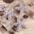 6" Five-Pointed Star Christmas Ornaments,4pc Set Cham/Rose Christmas Decorations Star for Xmas Trees Hanging Ornaments, Wedding Party Holiday Decorations (Cham/Rose)