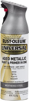 Rust-Oleum 285073 Universal All Surface Spray Paint, 11 oz, Aged Metallic Weathered Steel