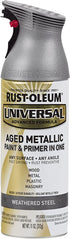 Rust-Oleum 285073 Universal All Surface Spray Paint, 11 oz, Aged Metallic Weathered Steel