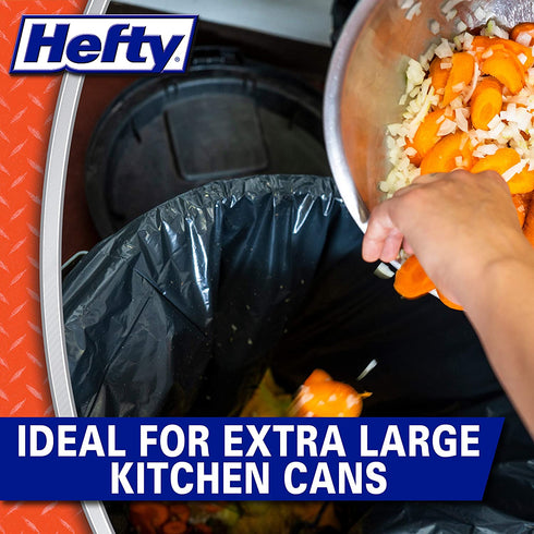 Hefty Strong Large Trash Bags, 30 Gallon, 56 Count