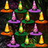 JOYIN 12 Pcs Halloween Decorations Witch Hat Lights String Lights, Lighted Witches Hats Lights Outdoor, Glowing Witch Hats in 8 Flashing Modes, Light Up Witch Hat Decor for Outdoor Indoor Yard Tree