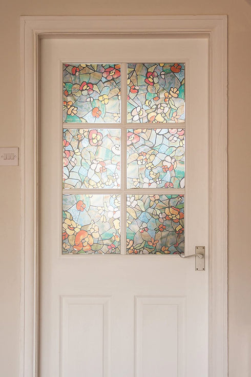 d-c-fix 346-0431 Self-Adhesive Privacy Glass Window Film, Venetian Garden, 17" x 78" Roll,