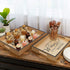 A Rated Trading Bamboo Serving Tray Set - 2 Pieces - Coffee Table Tray - Ottoman Tray - A Home Party Without Cake is just a Meeting Breakfast in Bed