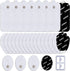 DOMAS 28 Pcs TENS Unit Replacement Pads Premium Reusable Electrode Pads?Snap On 3.5MM),Self Adhesive Electro Therapy Patches for Electrical Stimulation,Non Irritating Stim Pads Design