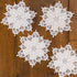 Heritage Lace Snowflake Doily, 9" Round, White, 4 Count