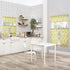 No. 918 Sunbeam Sunflower Print Semi-Sheer Rod Pocket Kitchen Curtain Valance and Tiers Set, 54 in x 24 in (3 Piece), Yellow