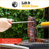 Pigtail Food Flipper Set - 17 & 12 Inch Meat Hooks & Turners with Steel Shafts & Color Coded Handles - Use in Place of Tongs, Spatula & Meat Fork for BBQ Ribs, Steak, Chicken, Sausage, Vegetables