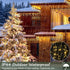 Christmas Lights Outdoor Decorations Iciclelights 39ft 450 LED Dripping Twinkle Ice String Light, 8 Modes Plug in Waterproof Fairy Curtain Lights for House Holiday Patio Yard Party Decor(Warm White)