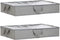 Amazon Basics Under Bed Fabric Storage Container Bags with Window and Handles - 2-Pack, 30.2 x 20 x 5.7 Inches, Gray