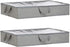 Amazon Basics Under Bed Fabric Storage Container Bags with Window and Handles - 2-Pack, 30.2 x 20 x 5.7 Inches, Gray