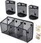 Awesome Office Supplies Black Magnetic Pencil Holder (4-pack) - Strong Magnet Wire Mesh Storage Basket Organizer Organizes Pens, Pencils, Markers for Locker Accessories, Fridge, Cubicle Desk, Offices