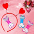 JOYIN 18 Packs Valentines Day Heart Headband with Card Headers for Classroom Exchange Prizes, Valentines Greeting Cards, Valentine Party Favors, Valentine Exchange Gifts
