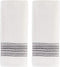 SKL Home by Saturday Knight Ltd. Geo Stripe Hand Towel Set, White 2 Count