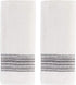 SKL Home by Saturday Knight Ltd. Geo Stripe Hand Towel Set, White 2 Count