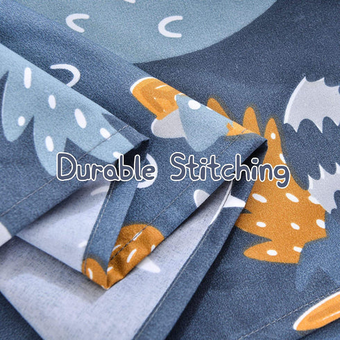 JSD Navy Blue Kids Owl Printed Sheet Set Twin for Boys Girls, Soft Microfiber Fitted Sheet Flat Sheet Pillowcases 3 Pieces
