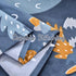 JSD Navy Blue Kids Owl Printed Sheet Set Twin for Boys Girls, Soft Microfiber Fitted Sheet Flat Sheet Pillowcases 3 Pieces