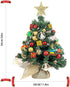 SY CRAFT 20/50CM Mini Christmas Tree Light Tabletop Artificial Christmas Tree, 50 LED String Lights, 34 pcs Christmas Tree Ornaments for Christmas Table Top Desk Decor Home Indoor Decoration