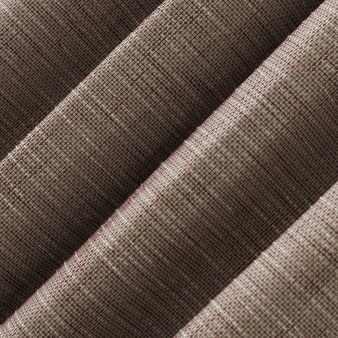 Sun Zero - 56585 Brooks Burlap Weave Thermal Extreme 100% Blackout Grommet Curtain Panel, 52" x 84", Deep Red/Linen