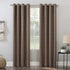 Sun Zero - 56585 Brooks Burlap Weave Thermal Extreme 100% Blackout Grommet Curtain Panel, 52" x 84", Deep Red/Linen