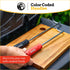 Pigtail Food Flipper Set - 17 & 12 Inch Meat Hooks & Turners with Steel Shafts & Color Coded Handles - Use in Place of Tongs, Spatula & Meat Fork for BBQ Ribs, Steak, Chicken, Sausage, Vegetables