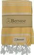Bersuse 100% Cotton Anatolia Turkish Hand Towel - 23x43 Inches, Yellow