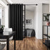 WONTEX Room Divider Curtain - Privacy Blackout Curtains for Bedroom Partition, Living Room and Shared Office, Thermal Insulated Grommet Curtain Panel for Sliding Door, 8.3ft Wide x 7ft Long, Black