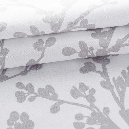 DriftAway Sarah Floral Tree Branch Pattern Thermal Insulated Blackout Window Curtain Valance Rod Pocket 2 Layers 52 Inch by 14 Inch Plus 2 Inch Header Gray