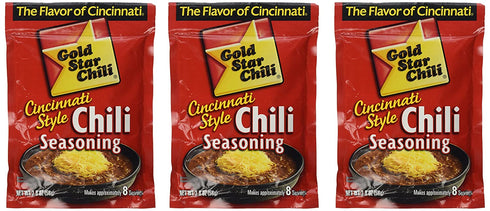 Gold Star Cincinnati Style Original Chili Seasoning. (3 Pack)