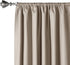 Amazon Basics Room Darkening Blackout Window Curtains with Tie Backs Set - 42 x 84-Inch, Beige, 2 Panels