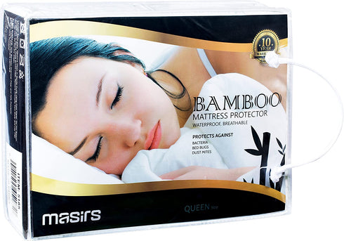Waterproof Bamboo Mattress Protector - Thick and Soft Quilted Fabric Will Give You a Comfortable, Quiet and Cool Night Sleep. Quality Fabric That is Durable and Machine Wash Really Well. (Queen Size)