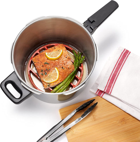 OXO Good Grips Silicone Pressure Cooker Roasting Rack,Red,Silicone Pressure Cooker Rack