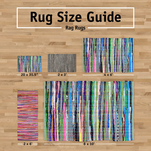 DII Chindi Home Collection Handmade Multicolor Area Rag Rug, 2x6