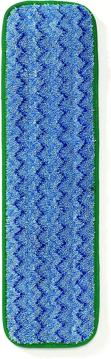 Rubbermaid Commercial Microfiber 18-Inch Wet Mopping Pad for Flat Mops, Green (FGQ41000GR00)