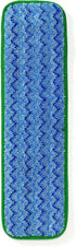 Rubbermaid Commercial Microfiber 18-Inch Wet Mopping Pad for Flat Mops, Green (FGQ41000GR00)