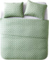 VCNY Home Nina Collection Quilt Set-Ultra-Soft Reversible Coverlet Bedding-Lightweight, Cool, and Breathable Bedspread, Machine Washable, King, Green