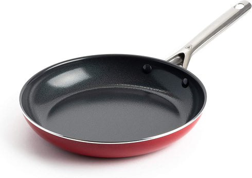 Red Volcano Textured Healthy Ceramic Nonstick Frying Pan/Skillet, 10"