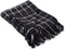 DII Checkered Plaid Throw, 50 x 60 inches, 1-Piece, Black