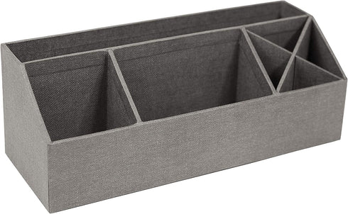 Bigso Elisa Desktop Organizer, 4.9 x 13 x 4.9 in, Canvas Gray