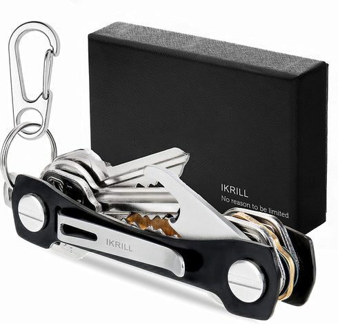 Smart Key Organizer for Keychain - Compact Key Holder - Upgraded Version w Pocket Clip, Car Key Ring, Minimalist EDC design, Cool Key Chain for Men & Women, key case organizer -up to 14 Keys