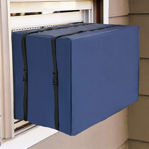 Qualward Window Air Conditioner Covers for Outside Units Dust-Proof Waterproof Window AC Outdoor Cover for Winter (27.5" W x 19" H x 23" D)