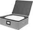 Platter Storage Case-China Storage Containers Height of 5.5'' with Sturdy Stackable Lid Wearable TC Material Include 4 Large Felt Dividers(Light Grey)