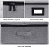 Platter Storage Case-China Storage Containers Height of 5.5'' with Sturdy Stackable Lid Wearable TC Material Include 4 Large Felt Dividers(Light Grey)