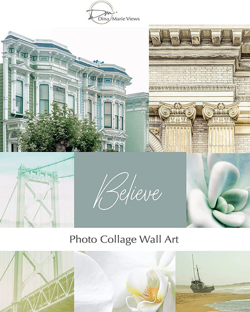 Wall Art Print Decor - Believe - 7 piece image set. 2 - 11x14, 4 - 8x10, 1-5x7 printed on Premium Fine Art Lustre paper. UNFRAMED