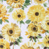 No. 918 Sunbeam Sunflower Print Semi-Sheer Rod Pocket Kitchen Curtain Valance and Tiers Set, 54 in x 24 in (3 Piece), Yellow