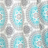 DriftAway Bella Medallion Pattern Room Darkening Rod Pocket Window Curtain Valance 52 Inch by 14 Inch Aqua and Gray